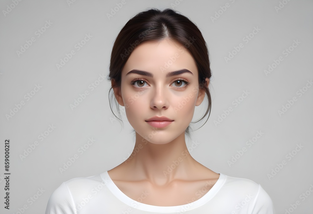 Positive woman on clean background Positive woman on clean background