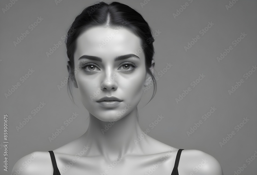 Positive woman on clean background Positive woman on clean background