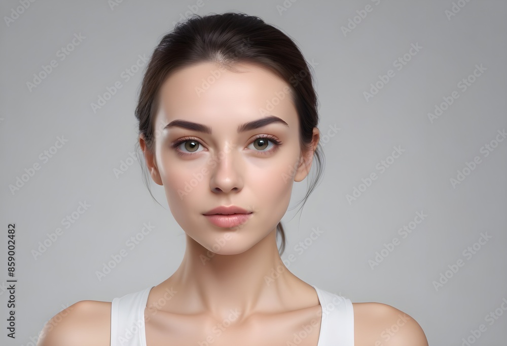 Positive woman on clean background Positive woman on clean background