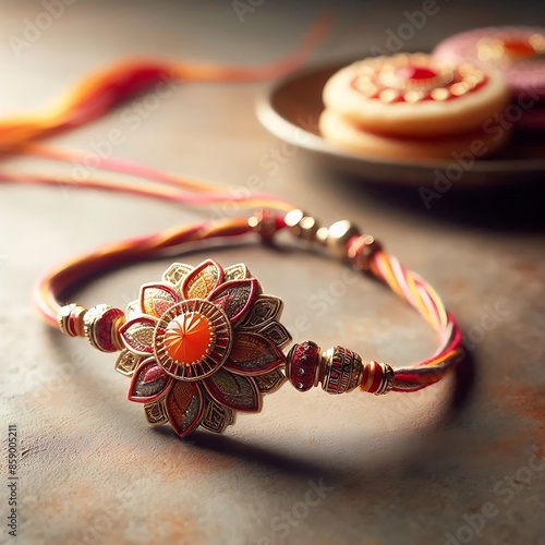 illustration of Raksha Bandhan Rakhi photo