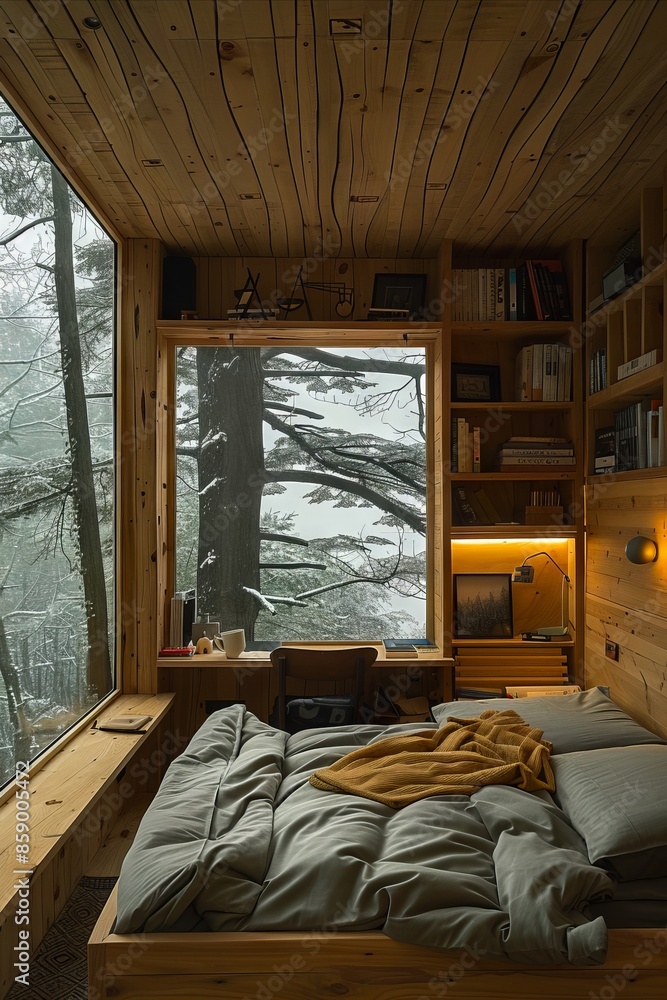 A bedroom with a bed and a window. A bedroom with a bed and a window.