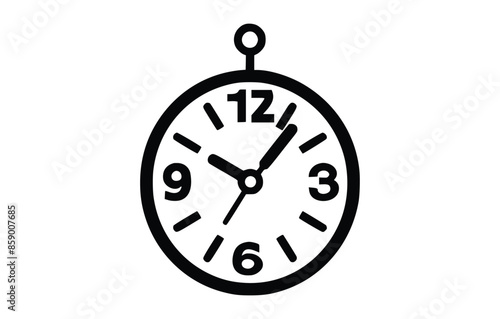 clock icon design on white background.