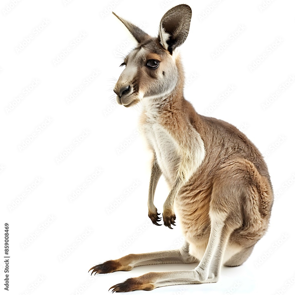 Fototapeta premium World Wildlife Day, Kangaroo, Kangaroo White Background