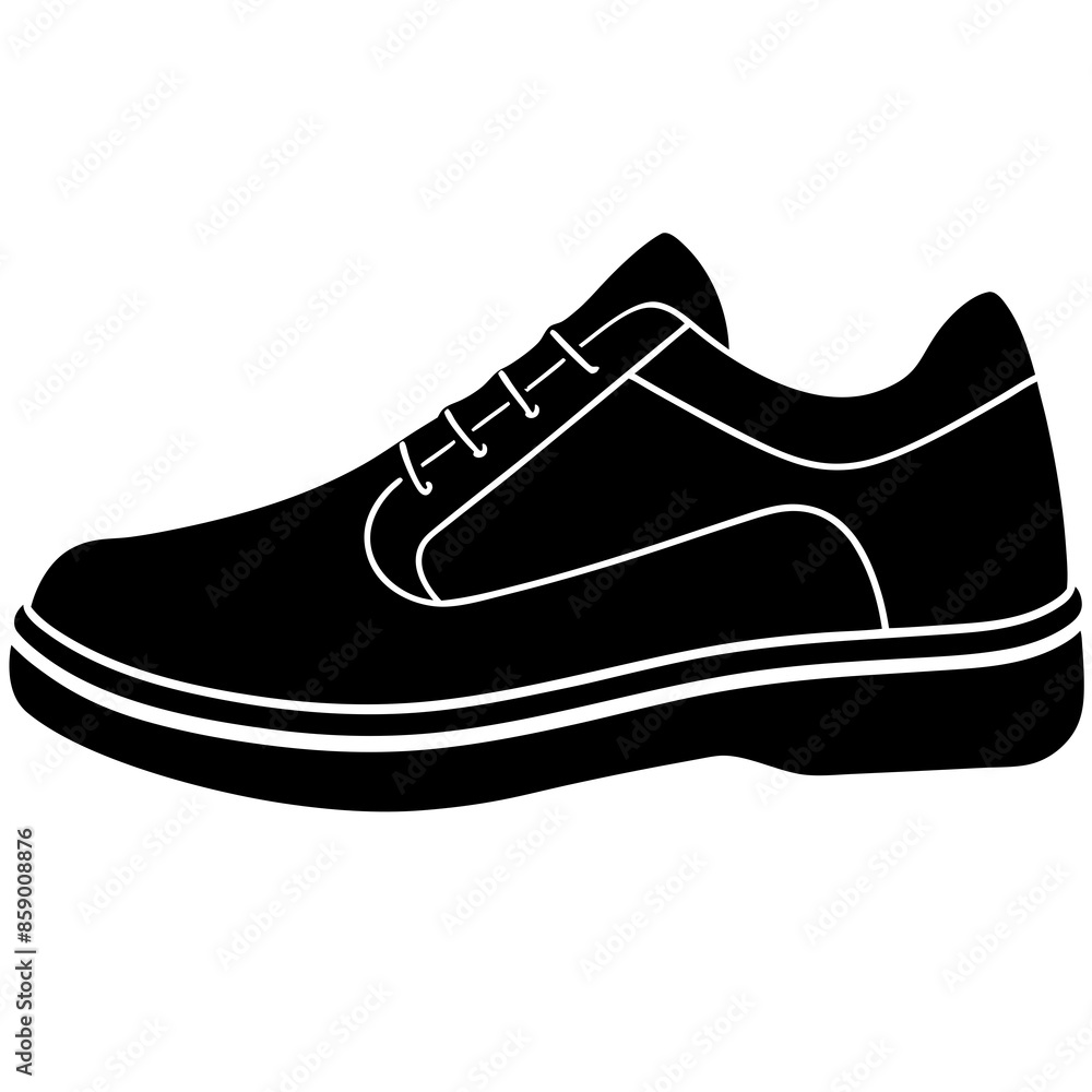 Shoes Icon silhouette vector illustration. Shoes Icon silhouette vector illustration.