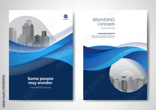 Template vector design for Brochure, AnnualReport, Magazine, Poster, Corporate Presentation, Portfolio, Flyer, infographic, layout modern with color size A4, Front and back, Easy to use.