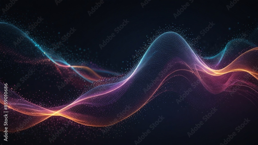 Fototapeta premium Colorful Abstract Waveforms