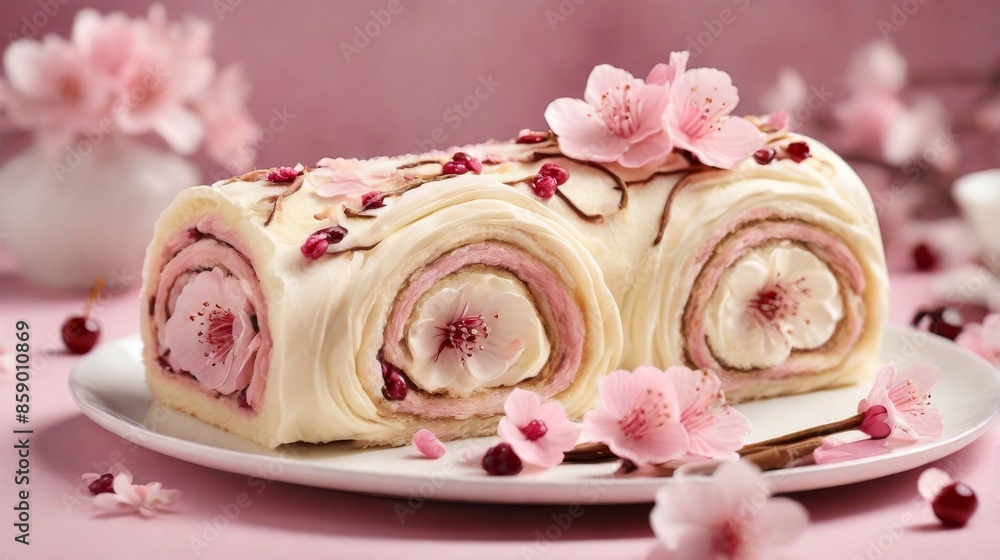 Cherry Blossom Cake Roll Cherry Blossom Cake Roll