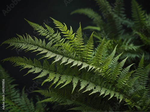 Lush Green Ferns Close-Up