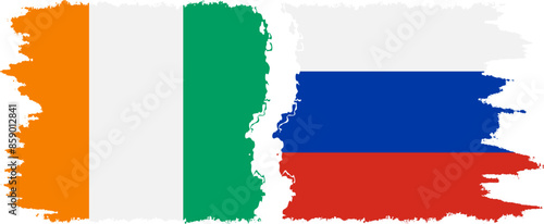 Russia and Ivory Coast grunge flags connection vector Free Download Russia and Ivory Coast grunge flags connection vector - GFXLoad