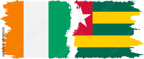 Free Download Togolese Republic and Ivory Coast grunge flags connection vector - GFXLoad
