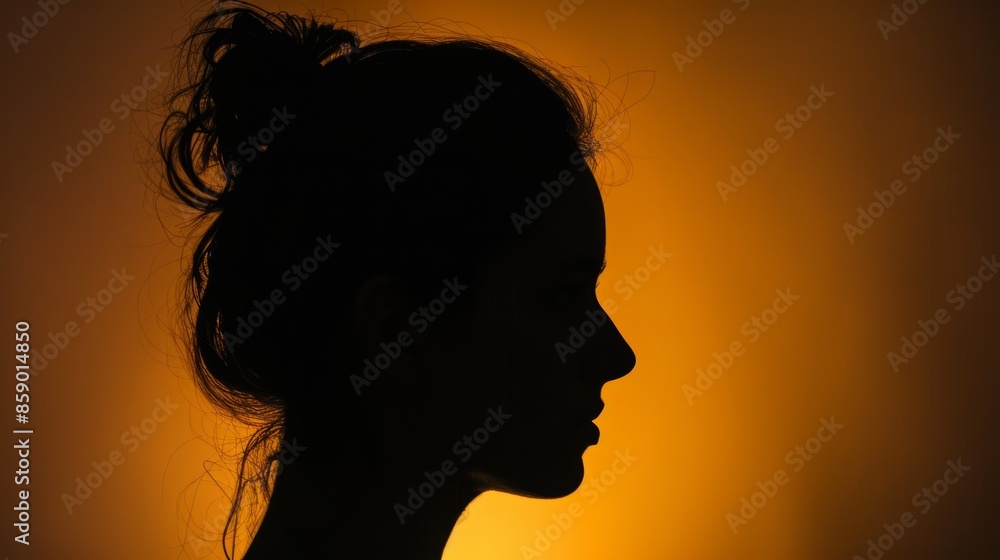 Silhouette of woman portrait. concept of unknown. anonymous. unnamed etc. Silhouette of woman portrait. concept of unknown. anonymous. unnamed etc.