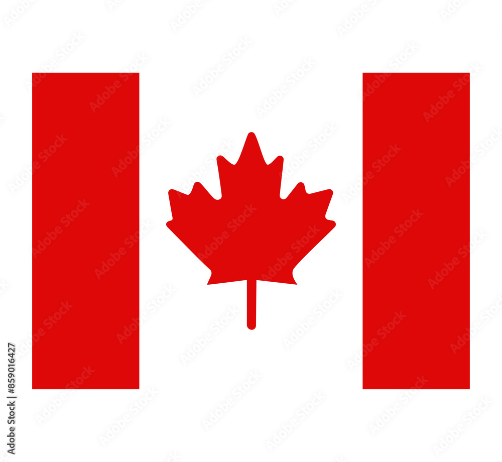 Flat illustration of the Canadian flag. Flat illustration of the Canadian flag.