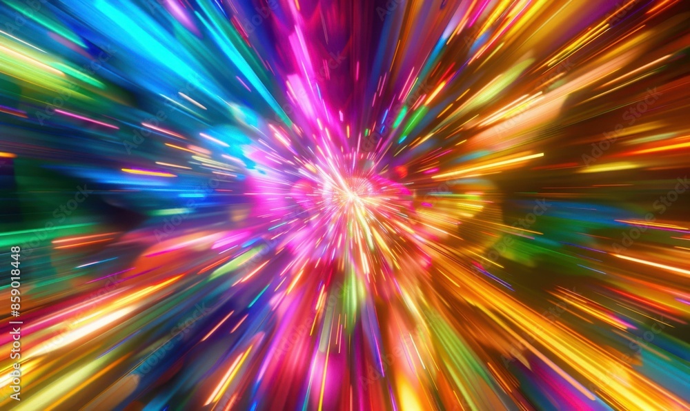 Fototapeta premium Abstract colorful lights. AI.