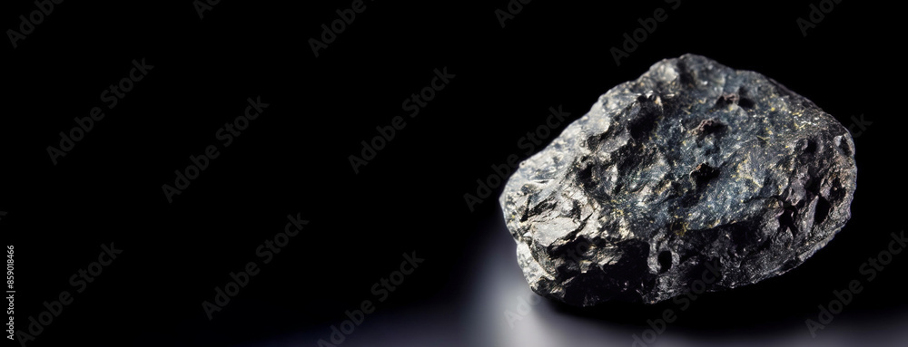 Leucite is a rare precious natural stone on a black background. AI generated. Header banner mockup with space. Leucite is a rare precious natural stone on a black background. AI generated. Header banner mockup with space.