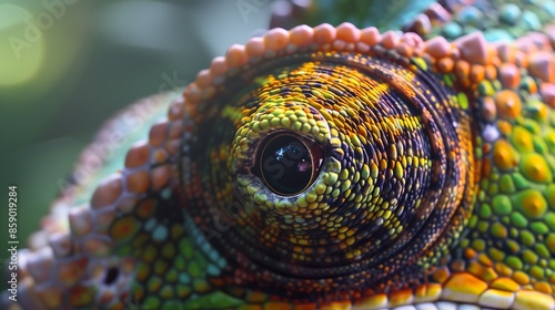 close up photo chameleon eye © atar