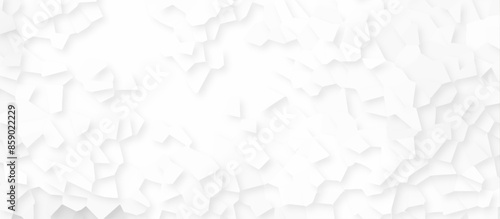 Abstract white broken stained glass background design with line. geometric pattern with 3d shapes vector Illustration. white broken wall paper in decoration. 