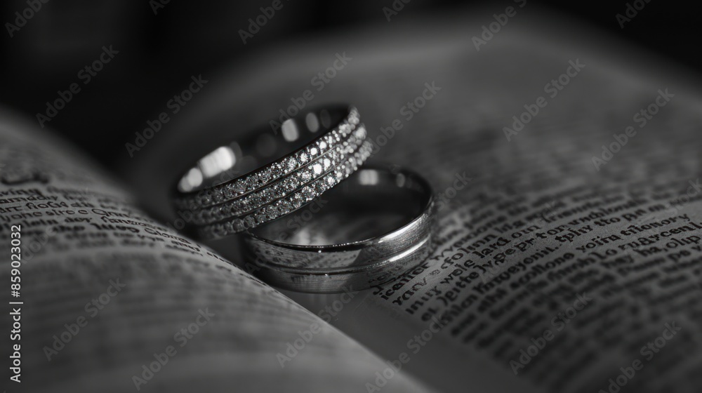 Wedding Rings on a Bible