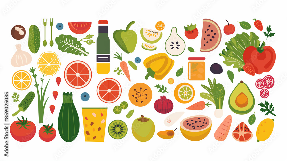 Obraz premium food for healthy on isolate background