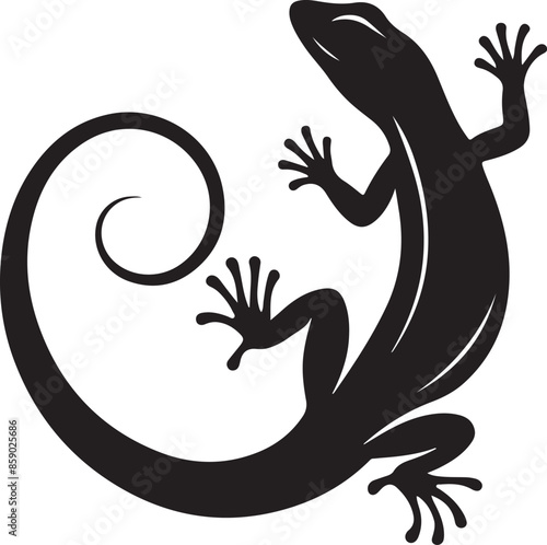 Lizard design silhouette vector art work EPS generative AI
