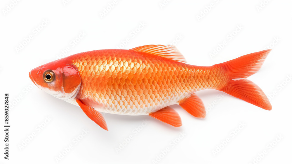 Fish isolated against an all-white background Fish isolated against an all-white background