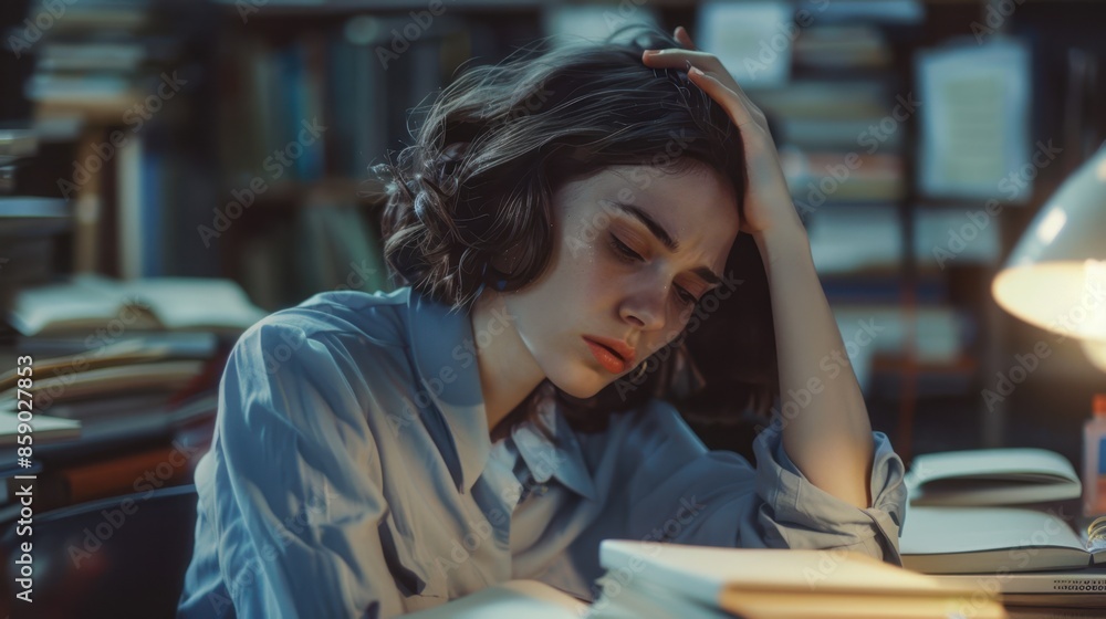The overwhelmed student The overwhelmed student