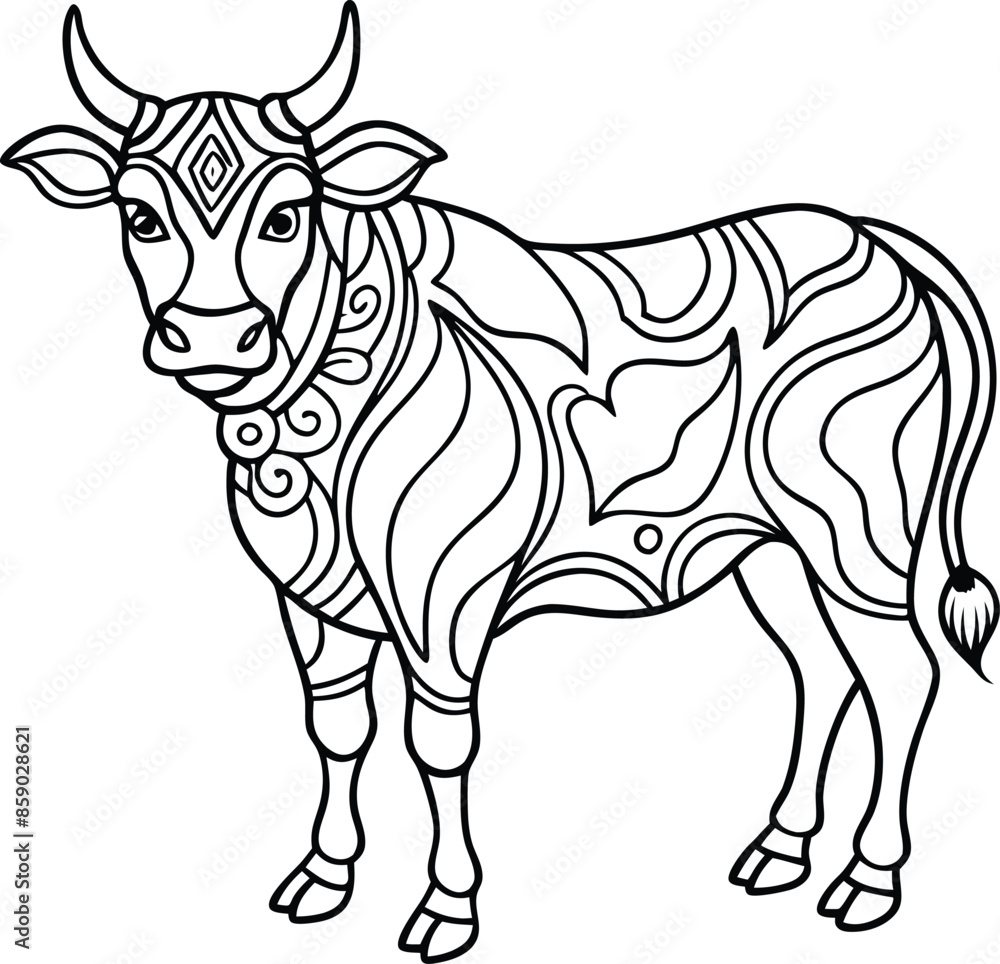 Fototapeta premium animal manadala coloring pages for stressrelief 
