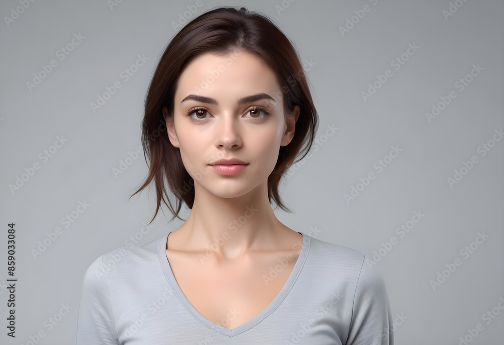 Beautiful elegant woman front view photo Beautiful elegant woman front view photo