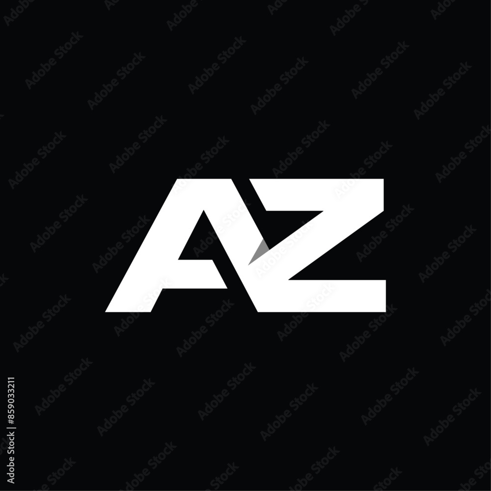 Initial AZ Simple Geometric Business Design Template Logo Initial AZ Simple Geometric Business Design Template Logo