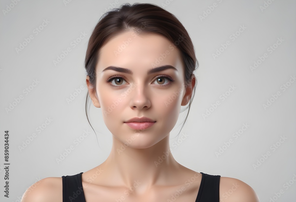 Beautiful elegant woman front view photo Beautiful elegant woman front view photo