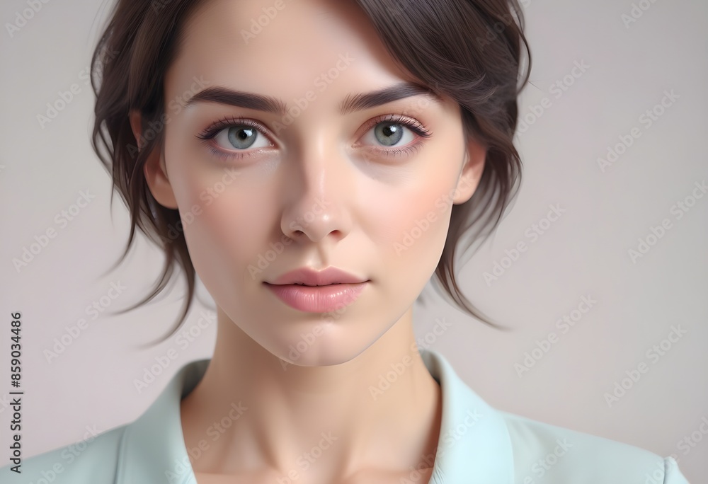 Beautiful elegant woman front view photo Beautiful elegant woman front view photo