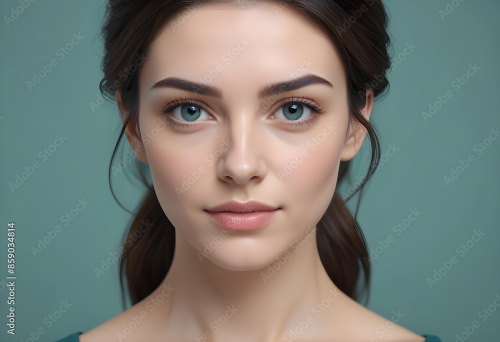 Beautiful elegant woman front view photo Beautiful elegant woman front view photo