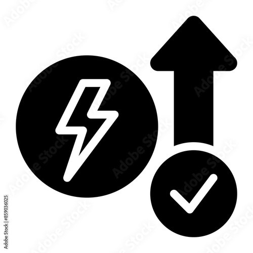 energy efficiency, power efficiency, energy use, energy, electric, power, efficient solid glyph icon