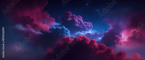 Wallpaper Mural Maroon and blue cloudy sky with smoke background with stars Torontodigital.ca