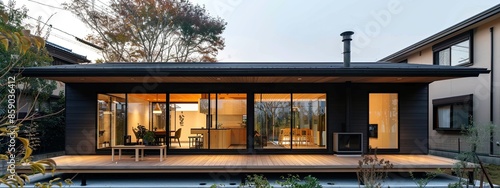 Design a one-story house in a minimalist style © Imron