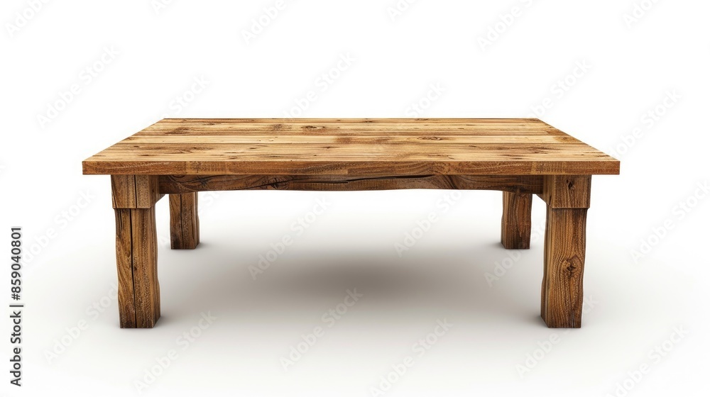 Wooden table on white background Wooden table on white background