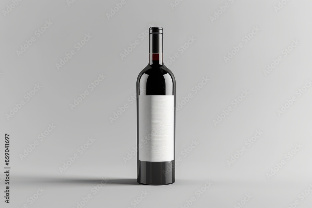 Wine Bottle Mockup with Blank Label Wine Bottle Mockup with Blank Label