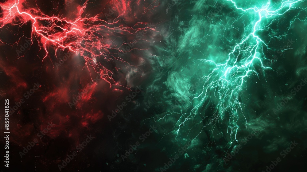 green and red battle lightning background green and red battle lightning background