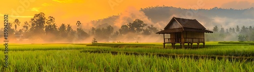 Vibrant Sunrise Over Tradit...