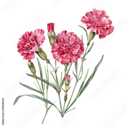 bouquet of red carnations © kanyarat
