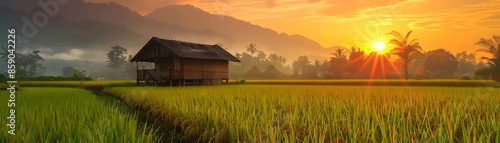 Traditional Hut in Middle o...