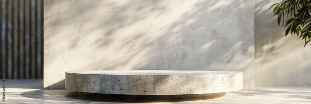 Minimalist Concrete Podium with Soft Lighting Minimalist Concrete Podium with Soft Lighting