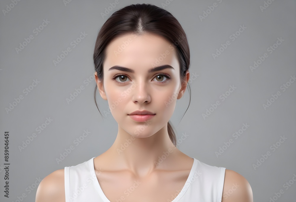 Beautiful elegant woman front view photo Beautiful elegant woman front view photo