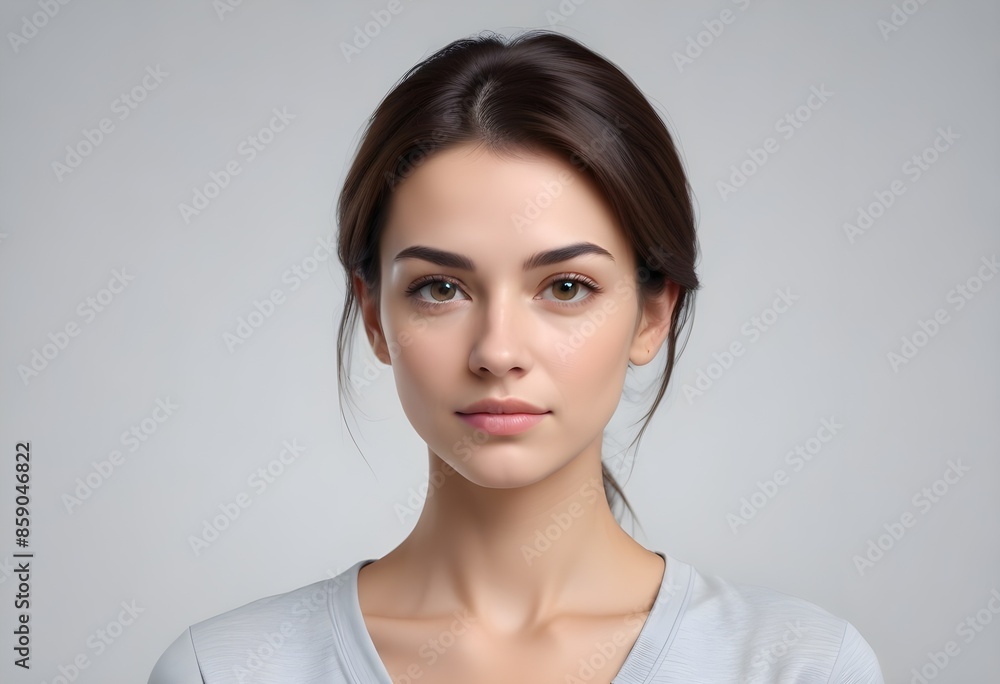 Beautiful elegant woman front view photo Beautiful elegant woman front view photo