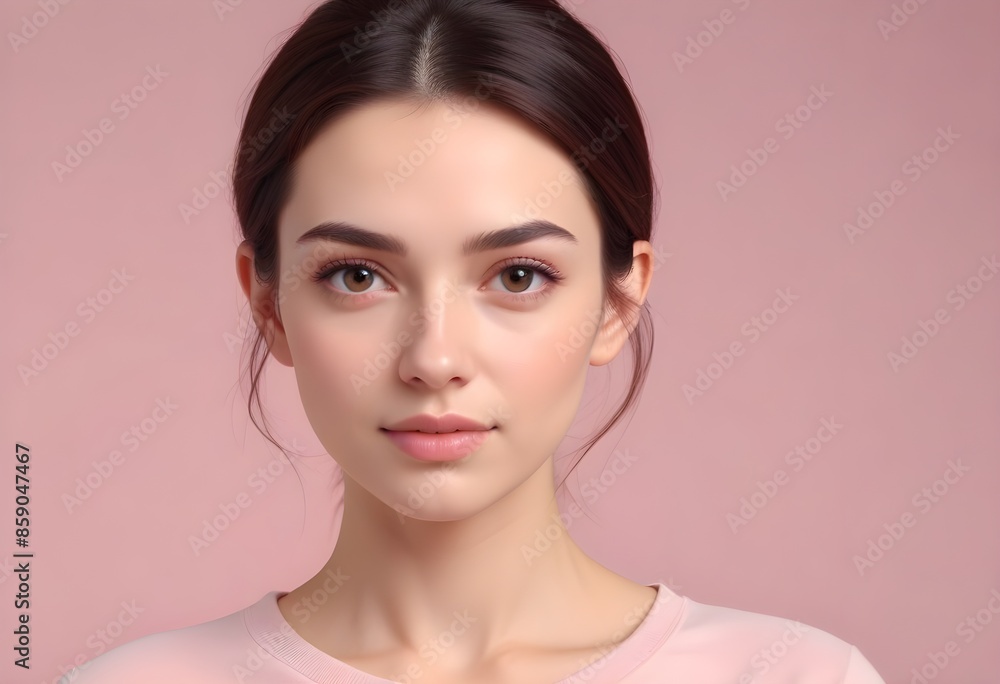 Fototapeta premium Beautiful elegant woman front view photo
