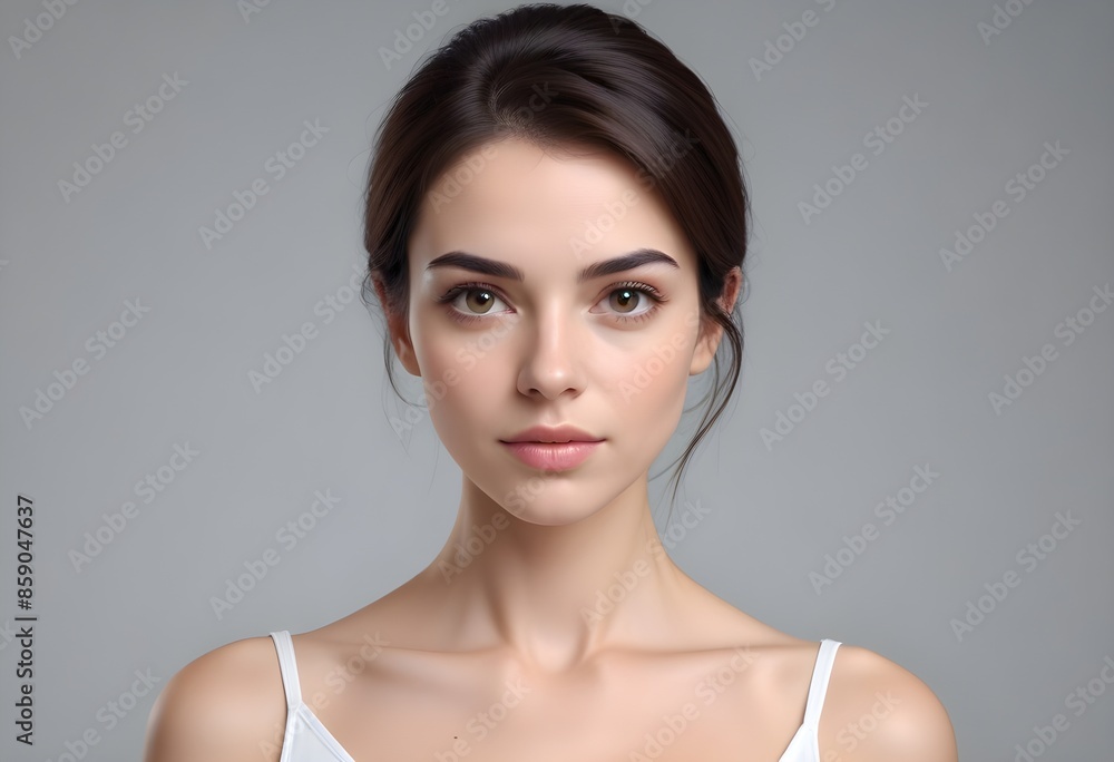 Beautiful elegant woman front view photo Beautiful elegant woman front view photo