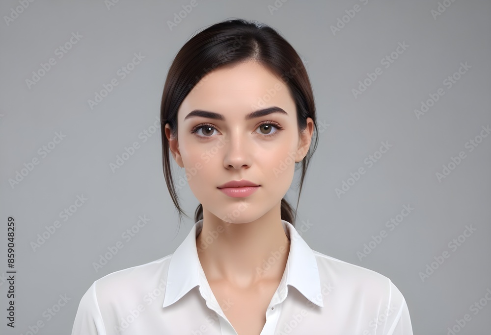 Beautiful elegant woman front view photo Beautiful elegant woman front view photo