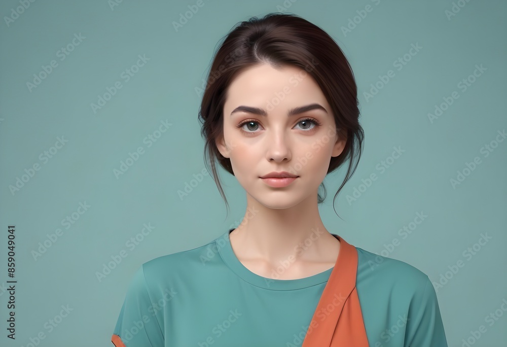Beautiful elegant woman front view photo Beautiful elegant woman front view photo
