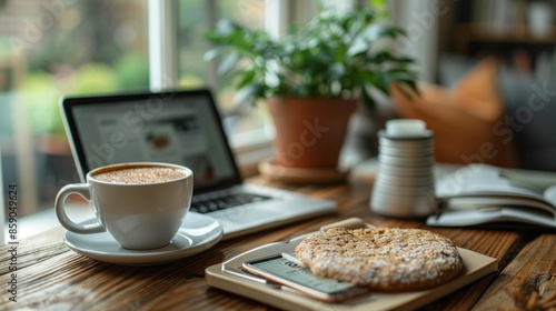 news on tablet, laptop and mobile phone with black coffee on the table