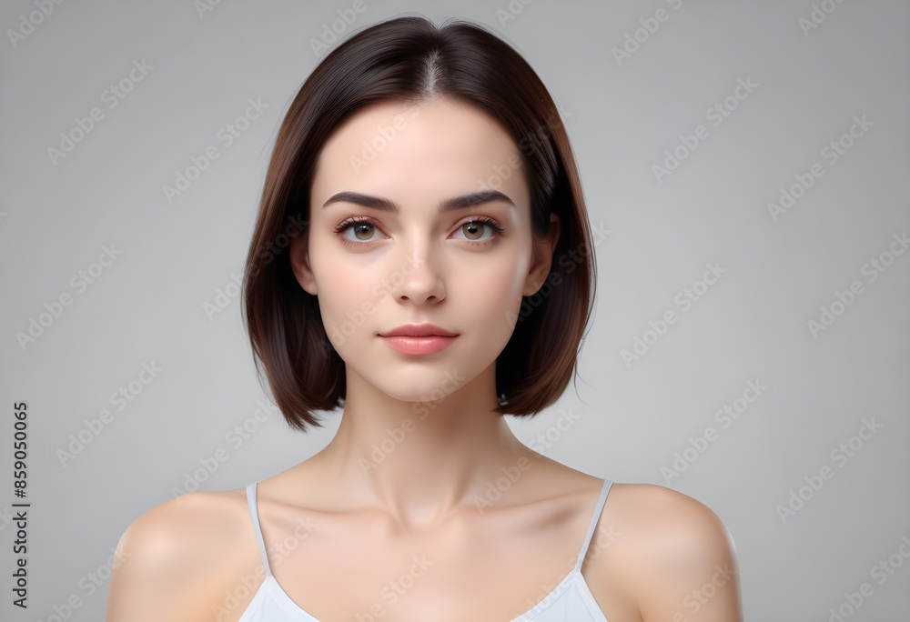 Beautiful elegant woman front view photo Beautiful elegant woman front view photo