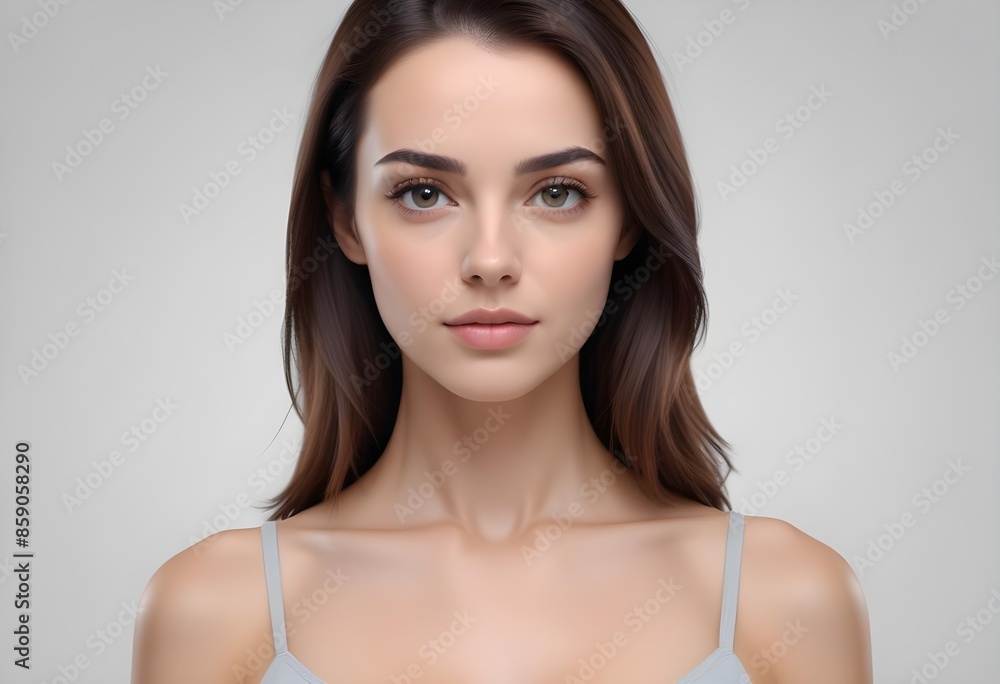 Beautiful elegant woman front view photo Beautiful elegant woman front view photo